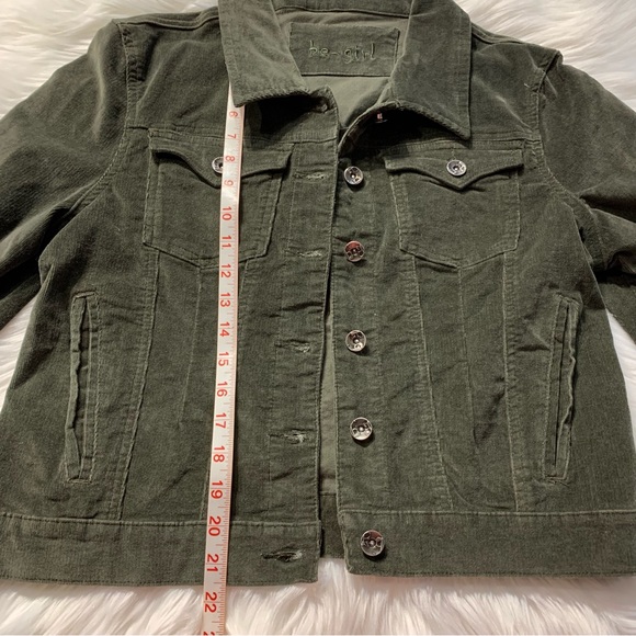 be-girl green corduroy classic fit fashion jacket size xl juniors - Picture 15 of 15